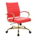 Leather Office Chair With Gold Frame G530