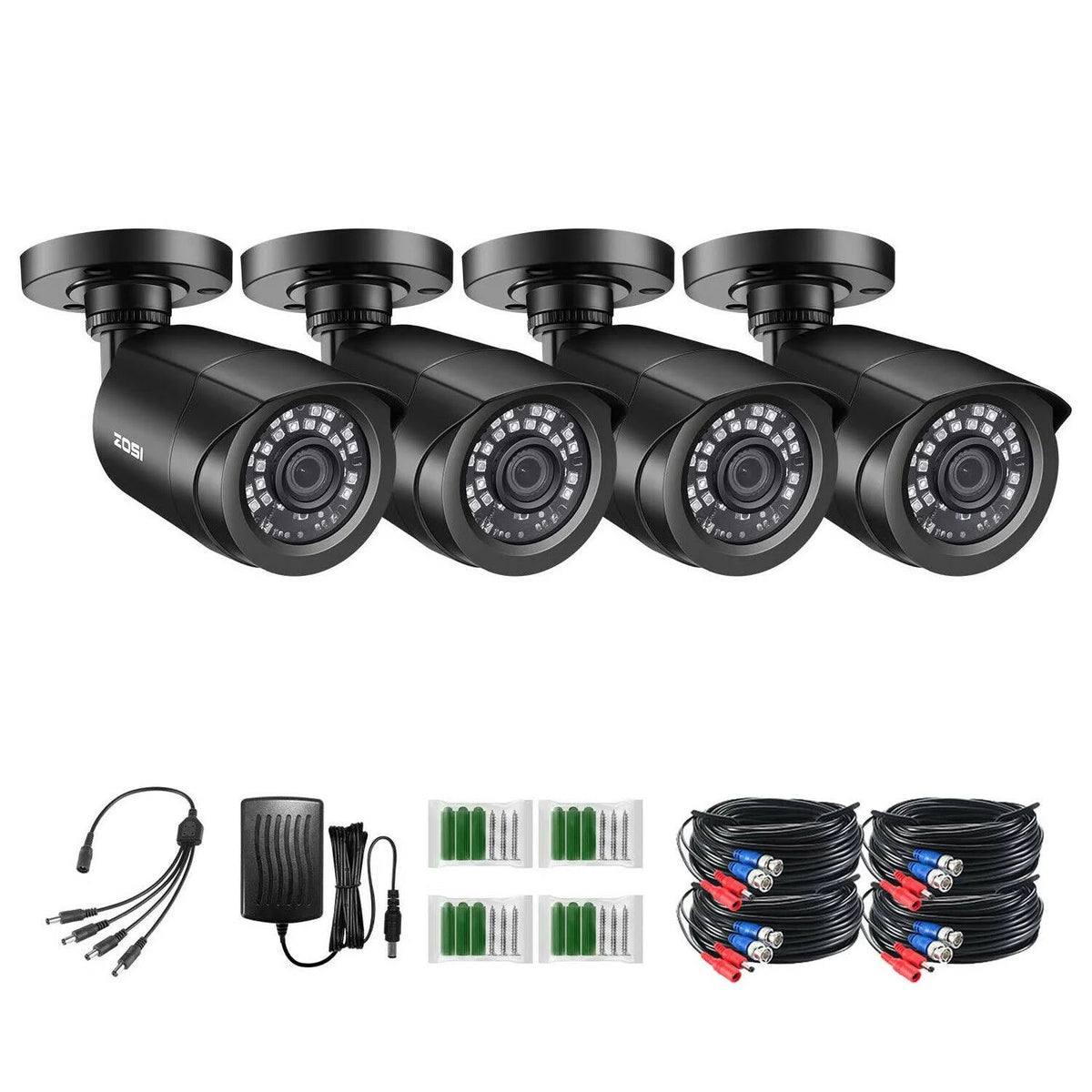 4pk 1080p TVI Security Cameras Outdoor 80ft Night Vision CCTV Kit R347777