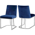 Navy Velvet Dining Chair Set of 2 V5802