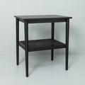 Black Wood & Cane Accent Table S91729