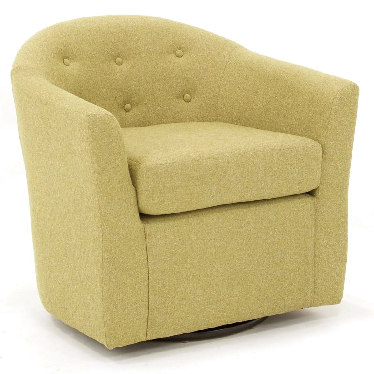 Yellow Fabric Tufted Swivel Chair L102392