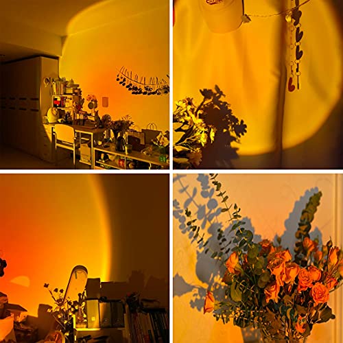 Sunset Lamp with Remote Control, 16 Colors Night Light 180° Rotation V3215