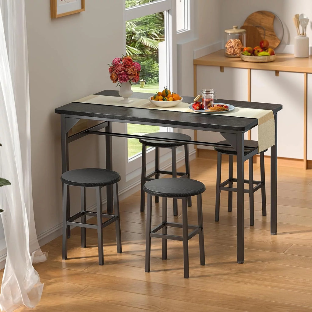 Black Dining Table Set for 4 Q881100