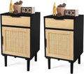 Set of 2 Wooden Nightstands with Drawer and Shelf S71624