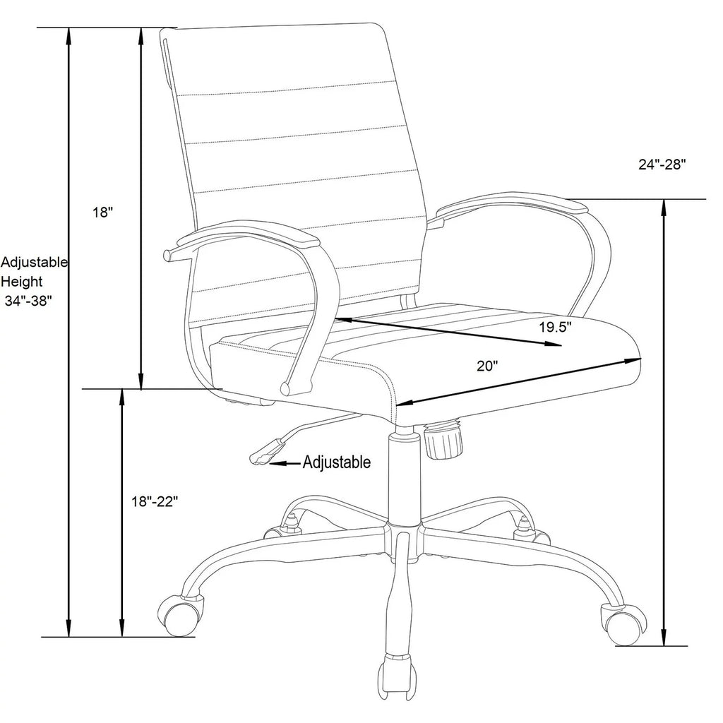 Leather Office Chair With Gold Frame G530