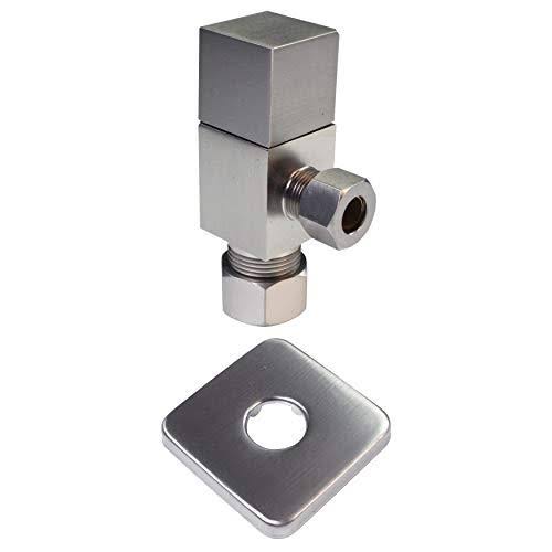 Satin Nickel Lavatory Supply Kit with Valves & Risers H95491