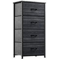 4 Drawer Fabric Storage Dresser with Wooden Top X712