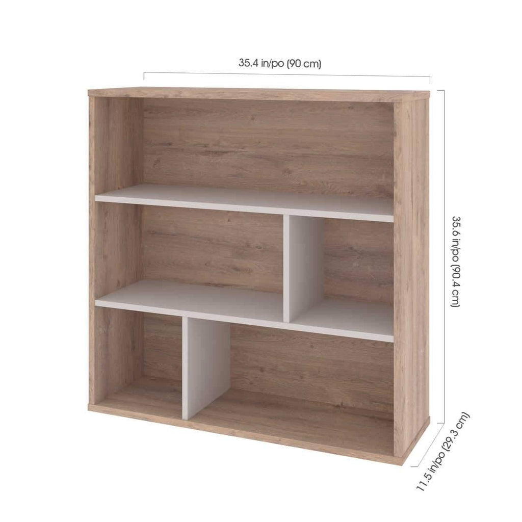 White Asymmetrical Shelving Unit V239