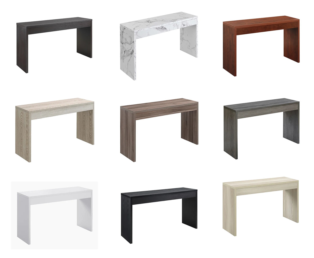 White Faux Marble Console Table/Desk A140