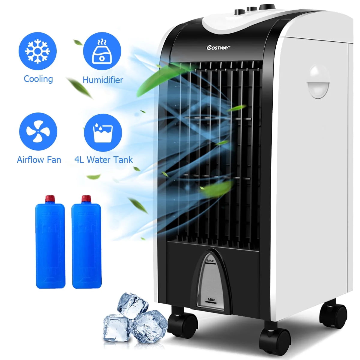 3-in-1 Portable Evaporative Air Cooler Fan Humidifier with Filter M9282