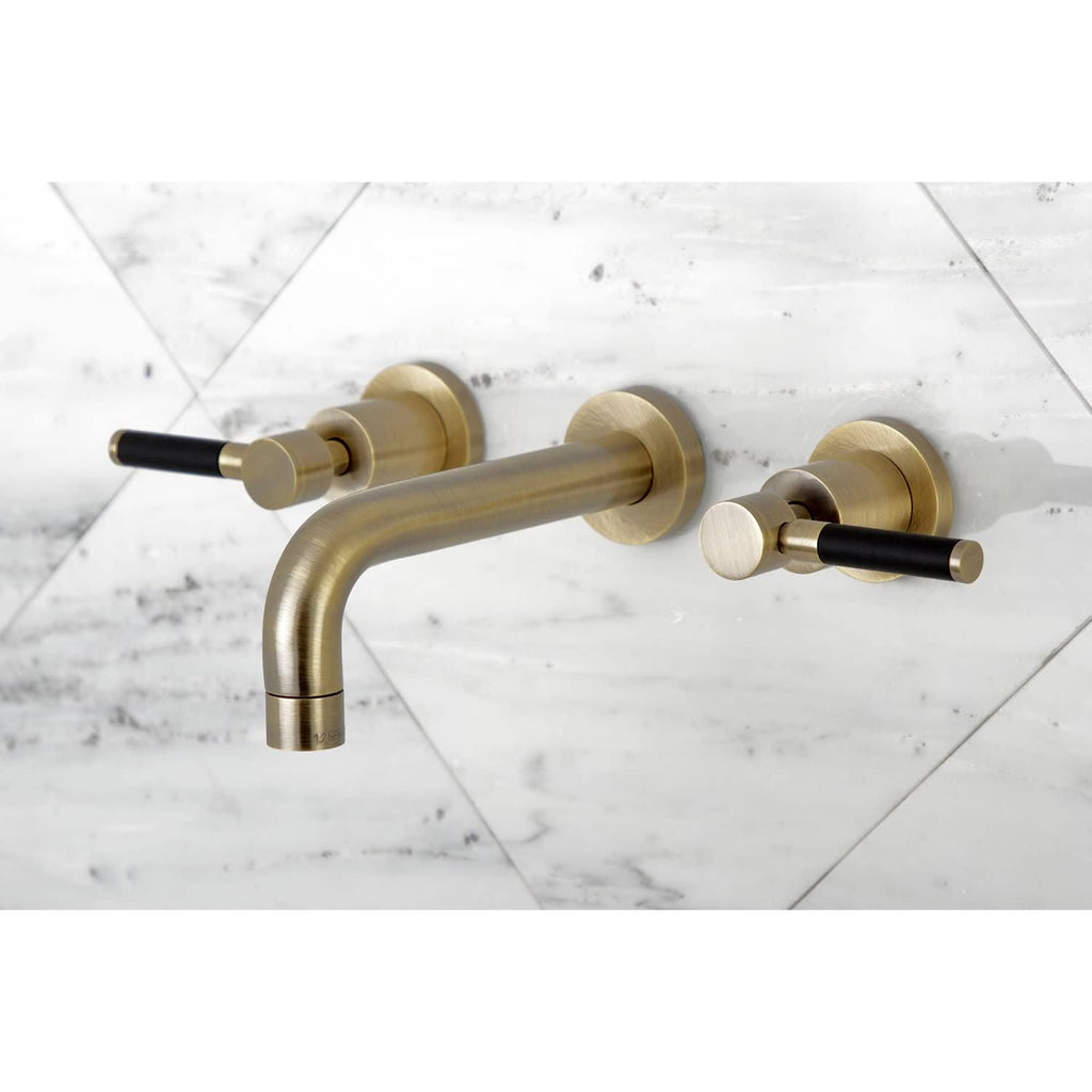2-Handle Wall Mount Bathroom Faucet, Polished Nickel O983015
