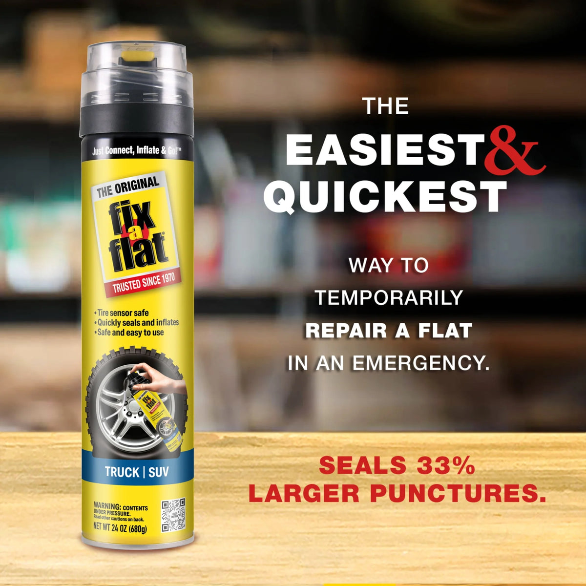 Aerosol Emergency Flat Tire Repair and Inflator 24 oz O19999