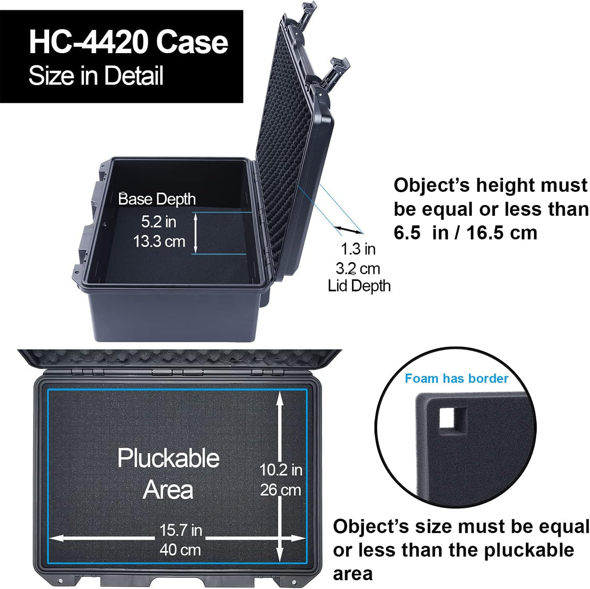 Waterproof Hard Case with Customizable Foam Insert E88114