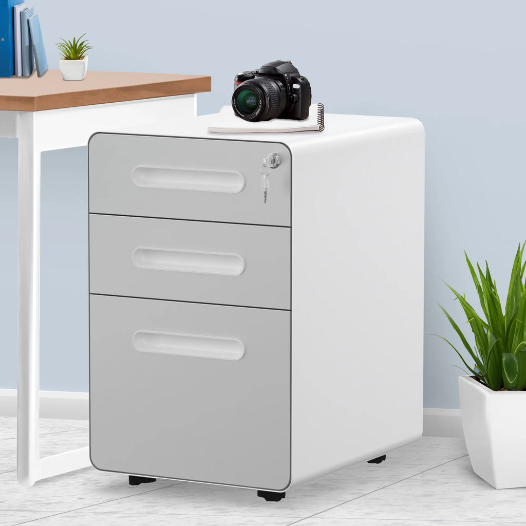 3 Drawer Lockable Metal File Cabinet V673