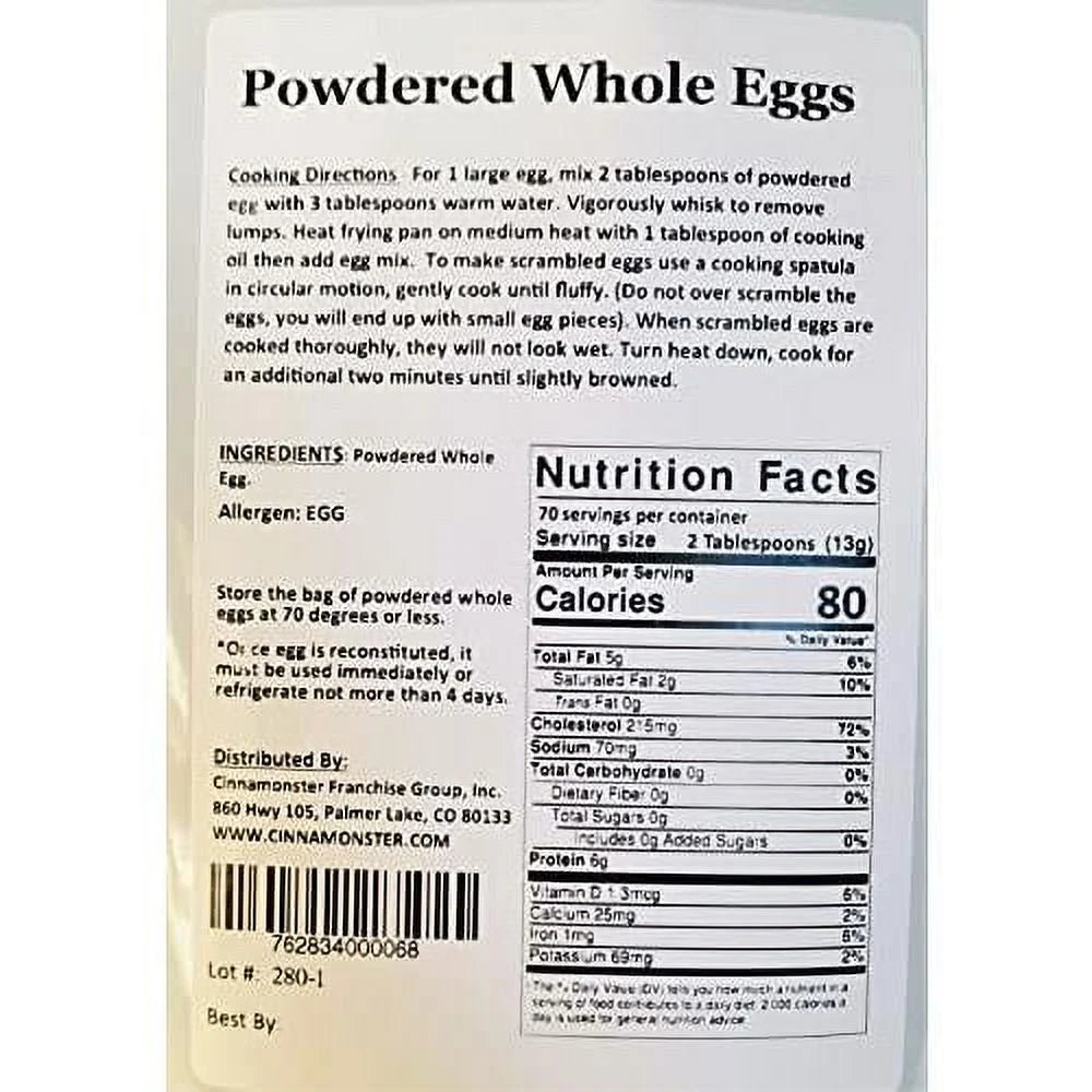 32 Oz Powdered Whole Eggs U704838