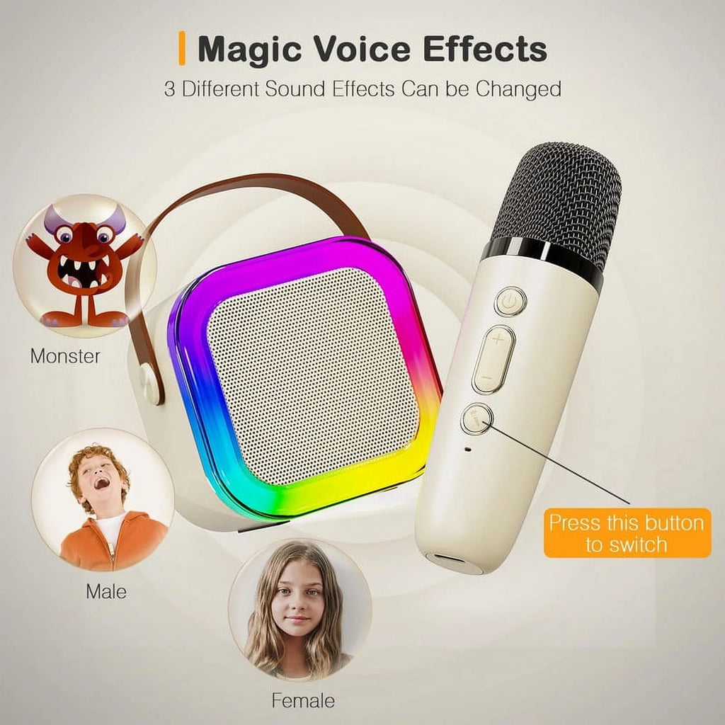 Kids Karaoke Machine with 2 Wireless Microphones O97983