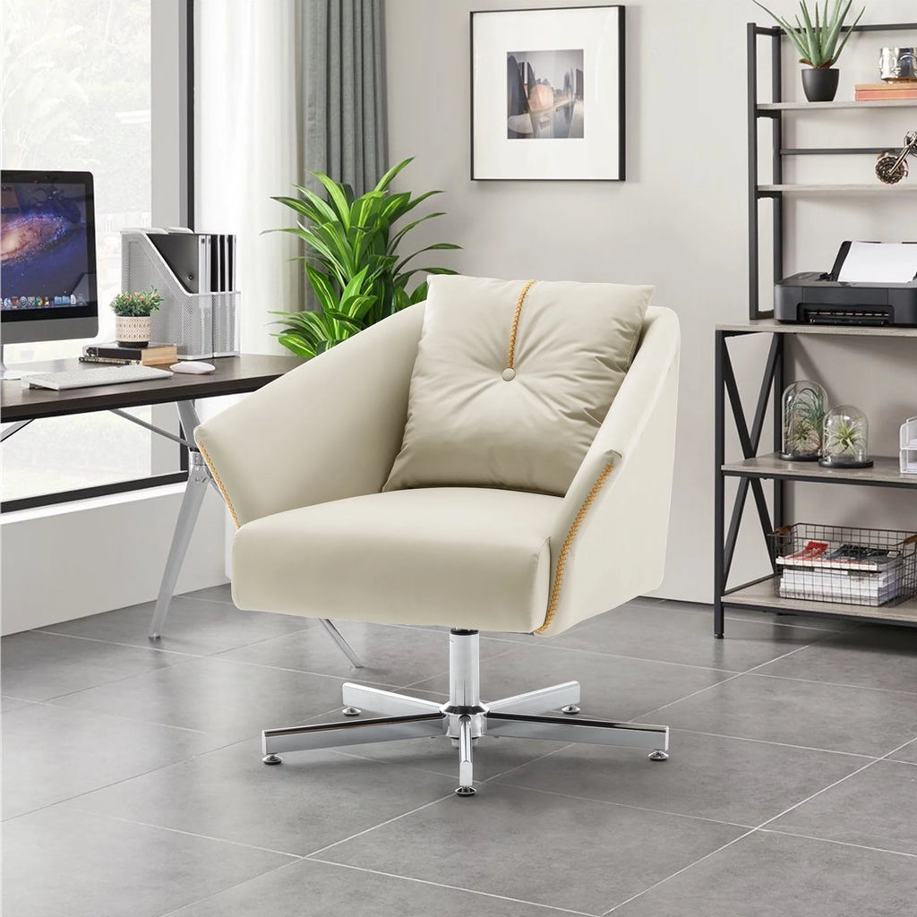 Modern Upholstered Swivel Accent Chair with Metal Legs X5219