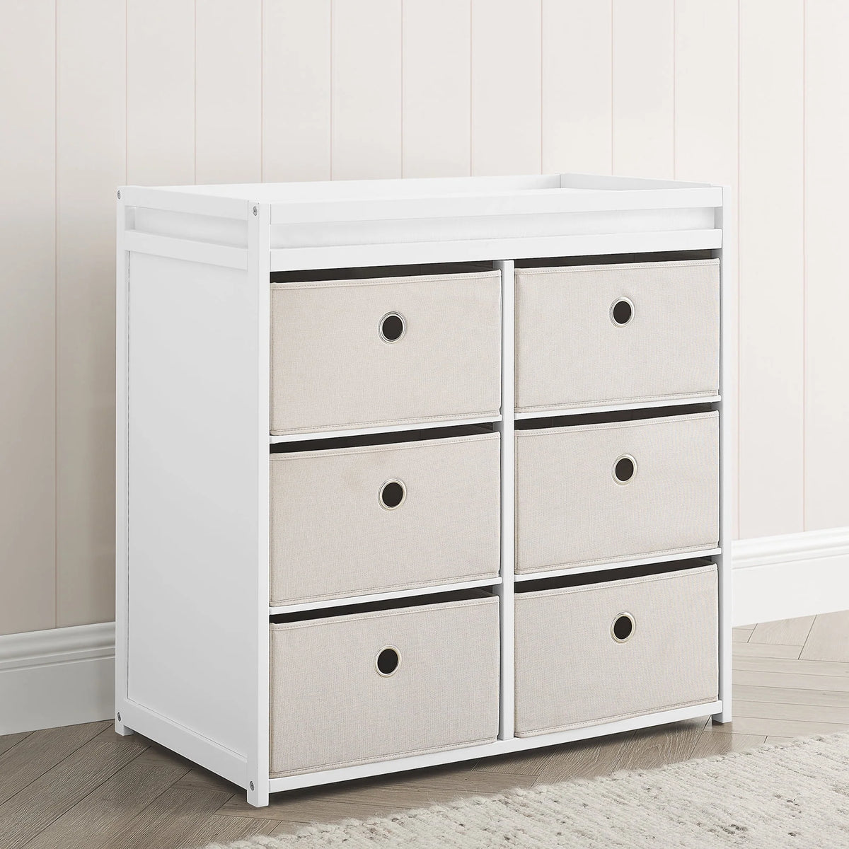 Changing Table with Fabric Bins K84148