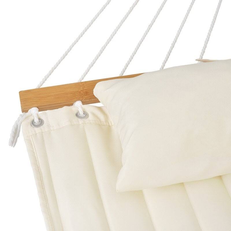 Blue Stripe Padded Hammock with Spreader Bar Q949