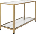 Pewter End Table with Clear Glass U774555