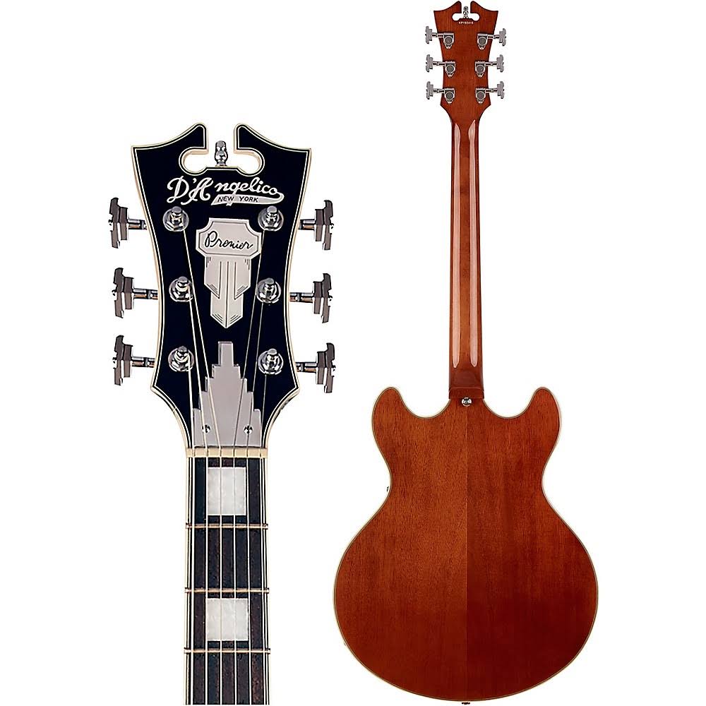 Semi-Hollow Electric Guitar with Seymour Duncan Humbuckers Walnut Stain U452