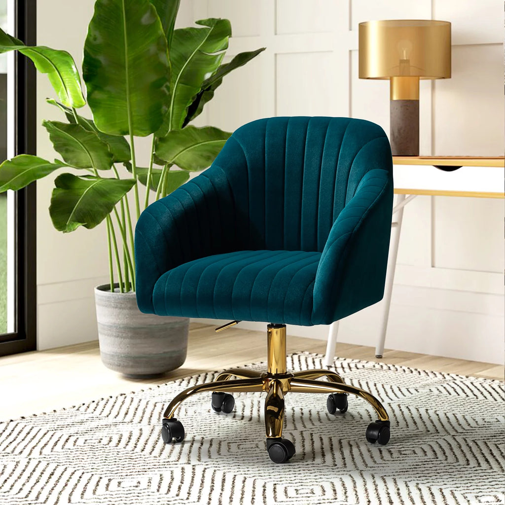 Green Velvet Adjustable Swivel Task Chair B154