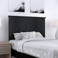 Black Twin Panel Headboard O77091