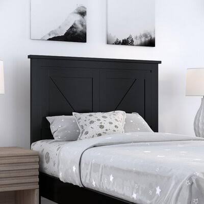 Black Twin Panel Headboard O77091