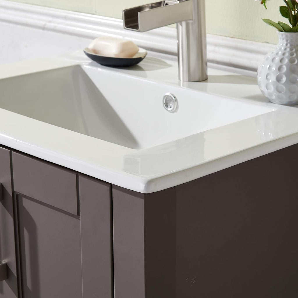 Grey 24 Inch Bathroom Vanity with Sink Q782683