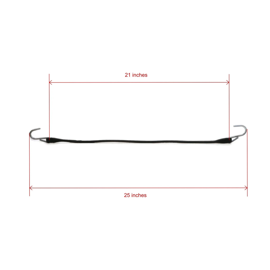 10 pcs 21" Rubber Straps Tarp Bungee Steel S Hooks Tie Down Cord M121