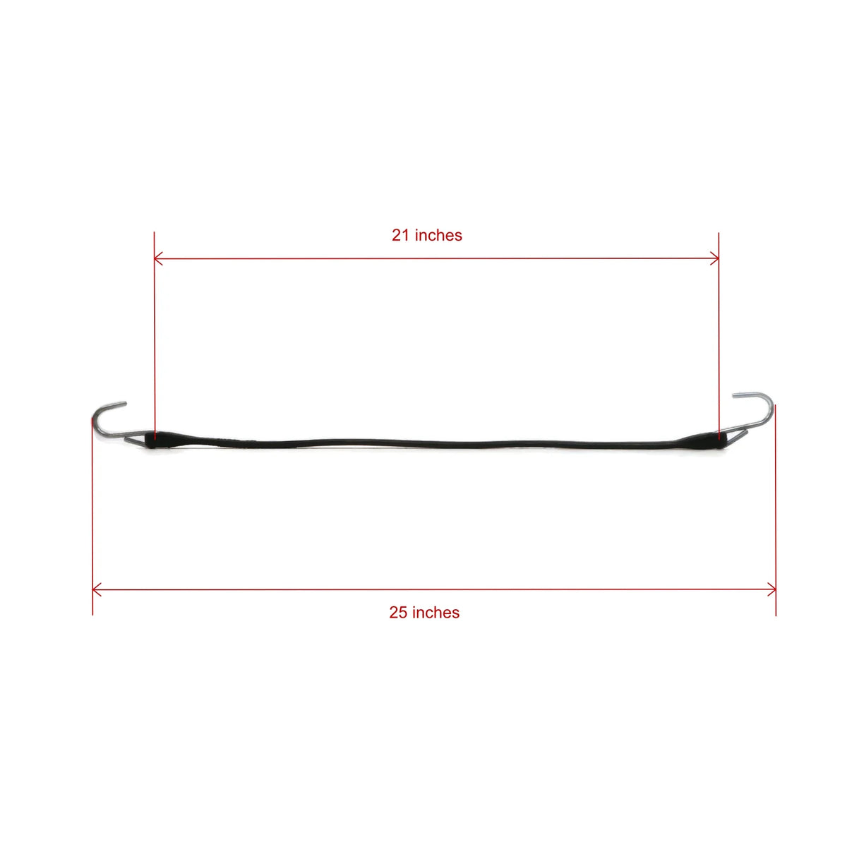 10 pcs 21" Rubber Straps Tarp Bungee Steel S Hooks Tie Down Cord M121