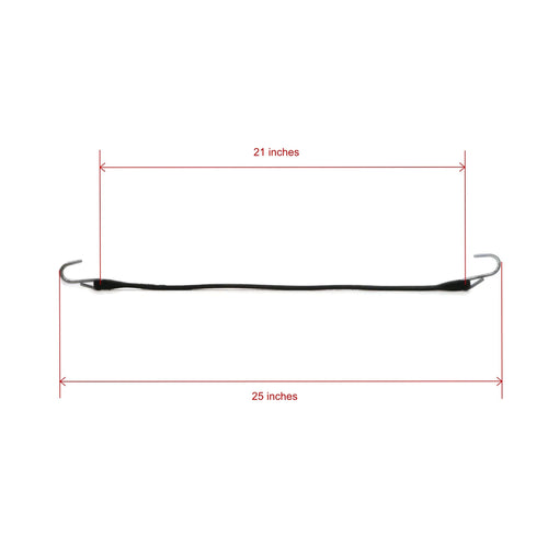 10 pcs 21" Rubber Straps Tarp Bungee Steel S Hooks Tie Down Cord M121