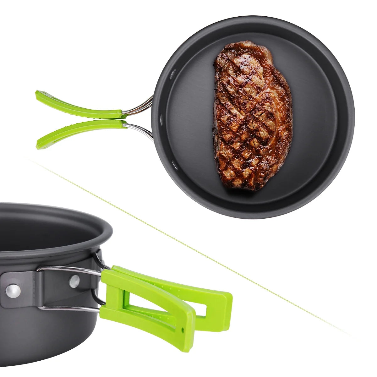 15 Pcs Non Stick Camping Cookware Set C60138