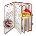Red Legal Eight-Section Pressboard Classification Folders 10/Box N4976