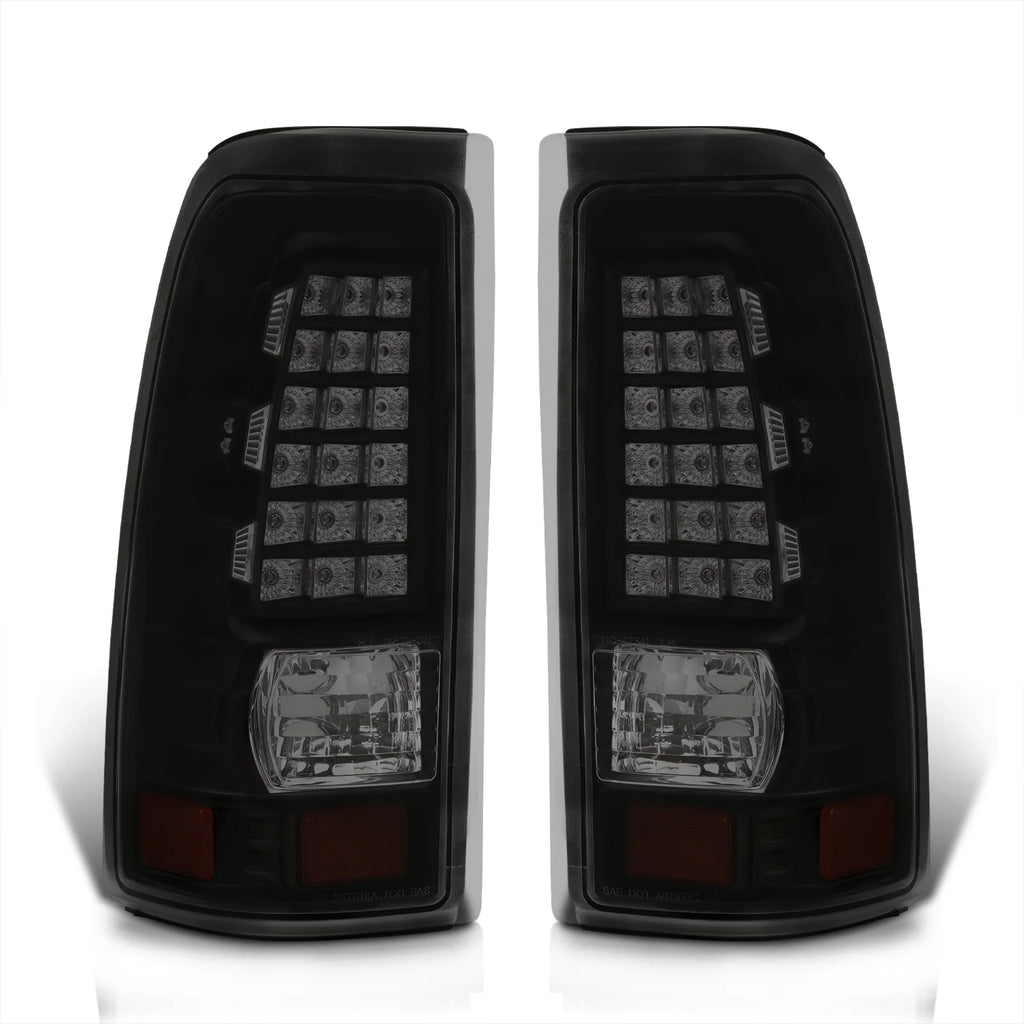 Smoked Lens Black Housing LED Tail Lights Pair B217