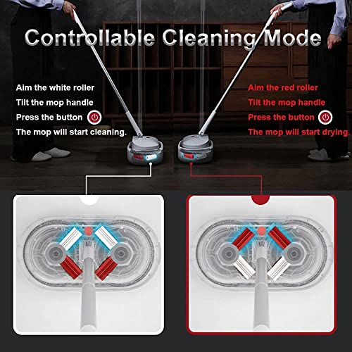 Cordless Electric Spin Mop with 4 Scrubber Pads U486269