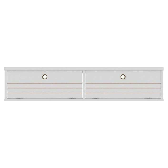 White Floating Entertainment Center M8567