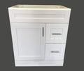 White Shaker Single-sink Bathroom Vanity Base Cabinet 30 Wide x 21 Deep F743651