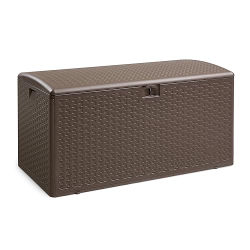 Brown 99 Gallon Deck Box with Lid P85778