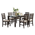 Brown 7 Piece Wood Dining Set P6342