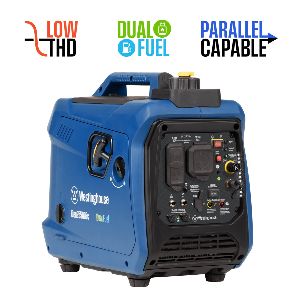 2550 Peak Watt Dual Fuel Portable Inverter Generator I1939