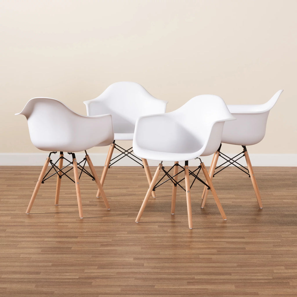 White Dining Chair Set of 4 E738