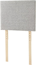 Boucle Gray Cream Headboard with Legs L75945