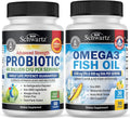 Omega 3 Fish Oil Softgels Plus 40 Billion CFU Probiotic Supplement Y7433