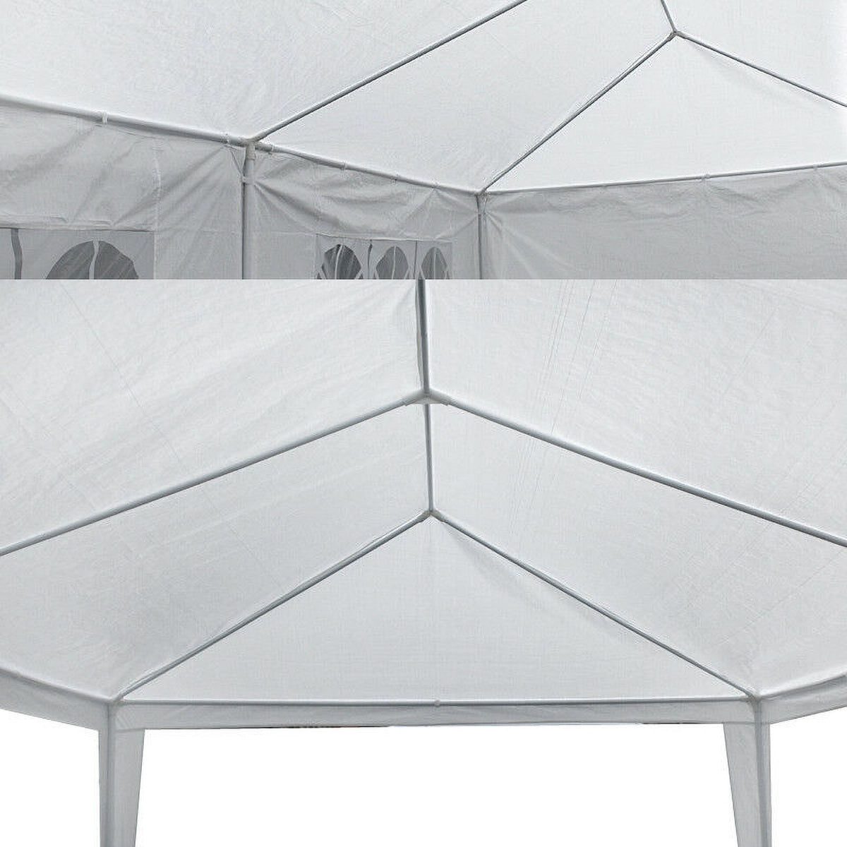 White Outdoor Gazebo Canopy Tent with 8 Removable Walls C52509