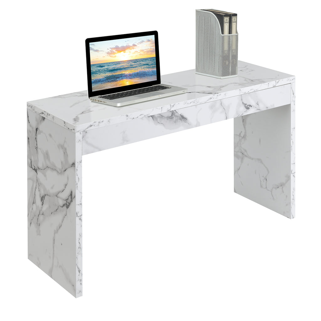 White Faux Marble Console Table/Desk A140
