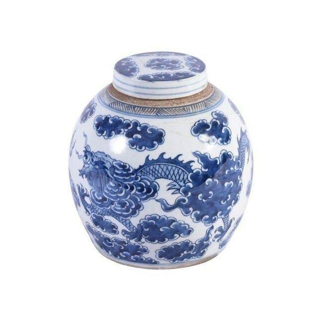 Blue & White Dragon Cloud Ancestor Jar J524869