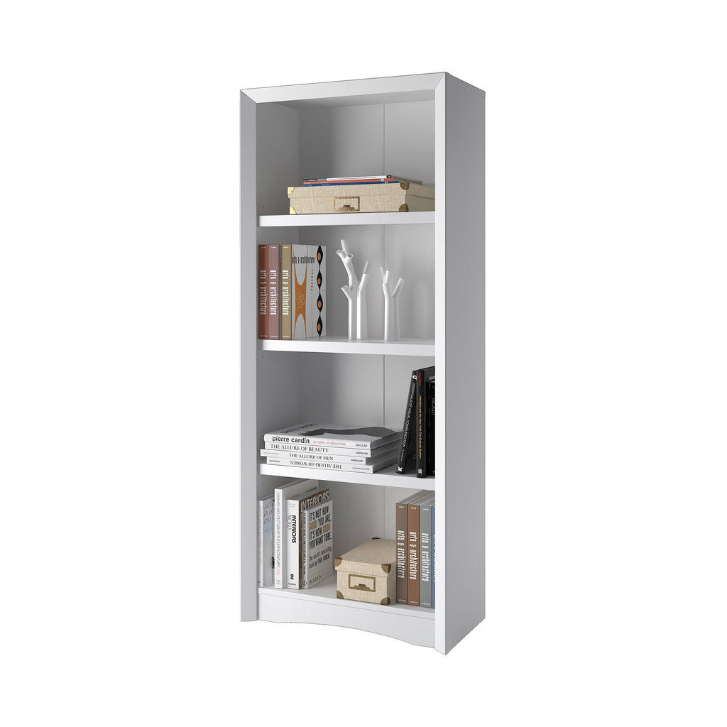 Brown Tall Adjustable Bookcase with Faux Woodgrain Finish M958689