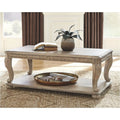 Light Brown Rectangular Cocktail Table J714572