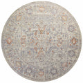 Oatmeal Lavender Round Rug E30985